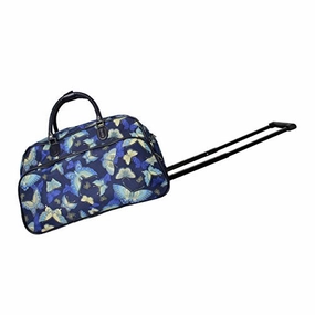 World Traveler Women'S Blue Moon 21-Inch Bag Rolling Duffel, Gold Butterfly, One Size Today Only Special