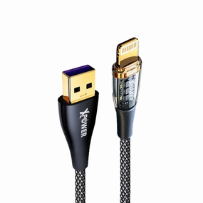 Xpower Transparent Usb-A To Lightning 1.2M Cable Tpal - Black Trending Hot Deal Shop Hot Deals