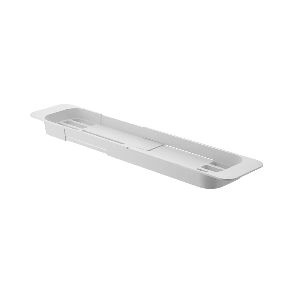 YAMAZAKI Tower Extendable Bath Tray, White