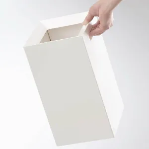 YAMAZAKI Veil Trash Bin/Paper Bin, White, H33cm
