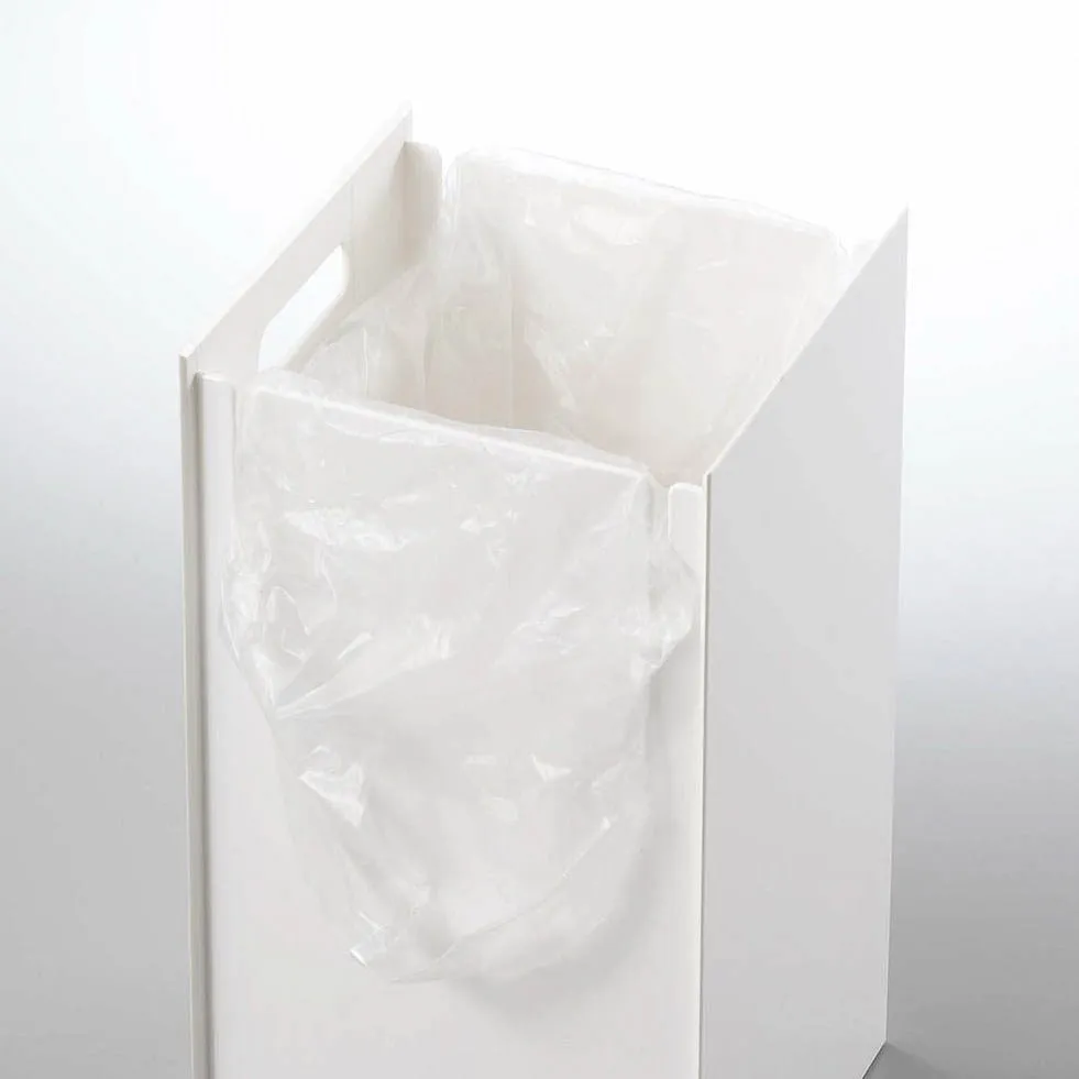 YAMAZAKI Veil Trash Bin/Paper Bin, White, H33cm