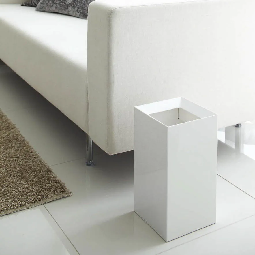 YAMAZAKI Veil Trash Bin/Paper Bin, White, H33cm