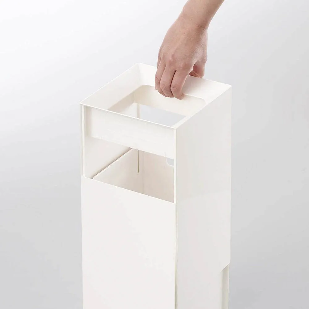 YAMAZAKI Veil Trash Bin/Paper Bin, White, H33cm