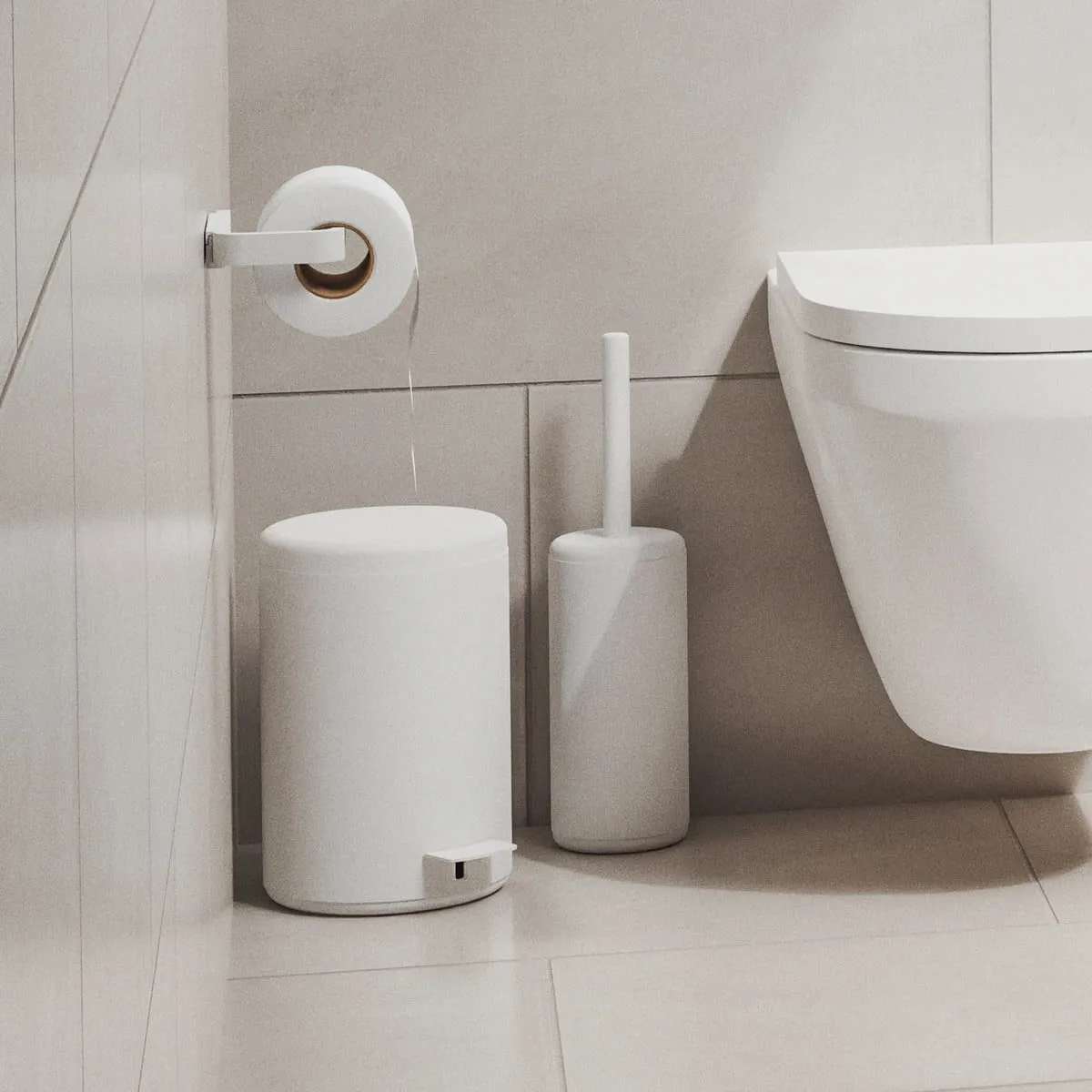 ZONE DENMARK Rim Toilet Brush for Wall, ?10xH21cm, White