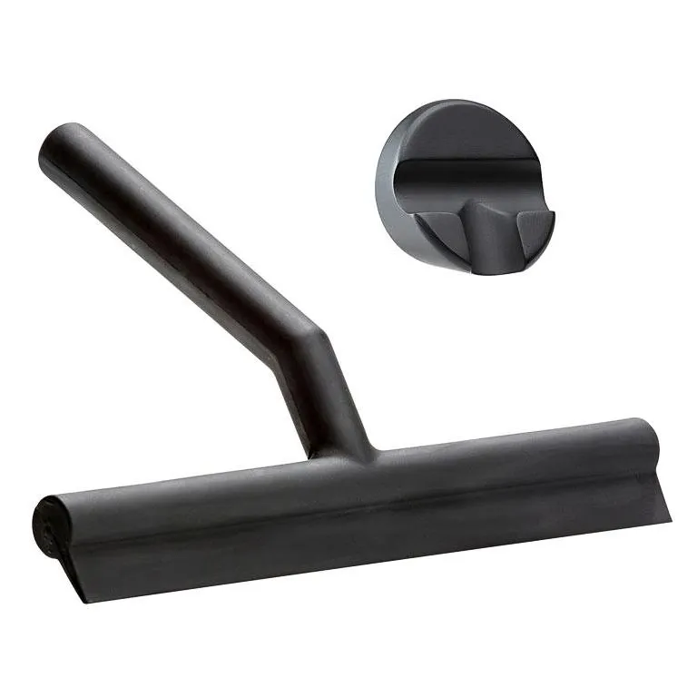 ZONE DENMARK Shower Wiper Squeegee w/ 3M Holder, Black