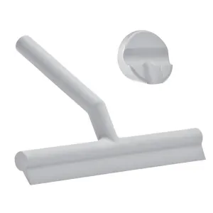 ZONE DENMARK Shower Wiper Squeegee with 3M Holder, Soft Grey