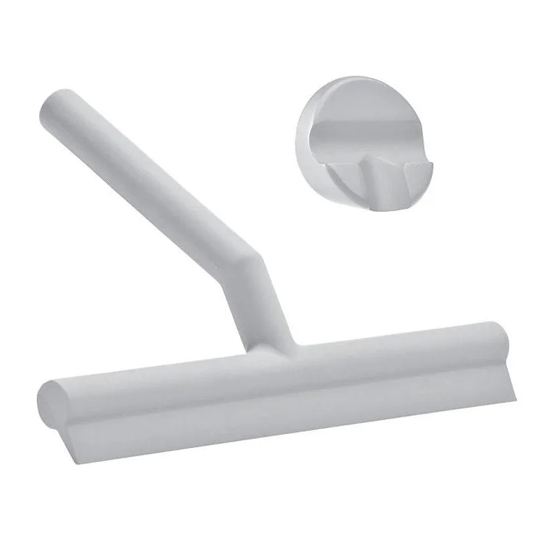 ZONE DENMARK Shower Wiper Squeegee with 3M Holder, Soft Grey