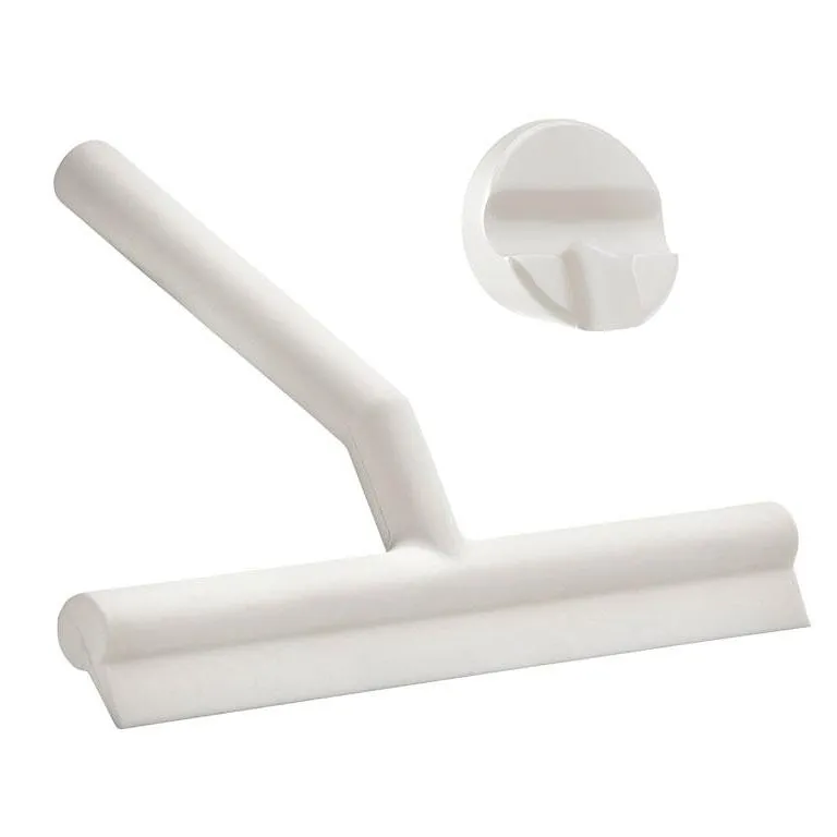 ZONE DENMARK Shower Wiper Squeegee with 3M Holder, White