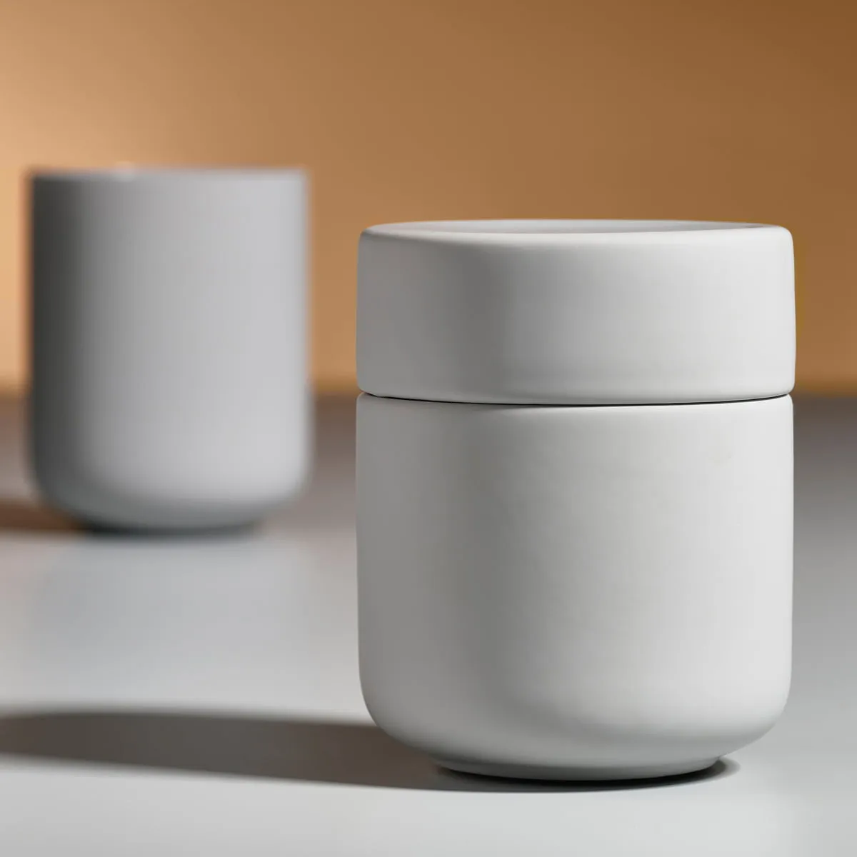 ZONE DENMARK Ume Container/Jar with Lid, H10cm, Soft Grey