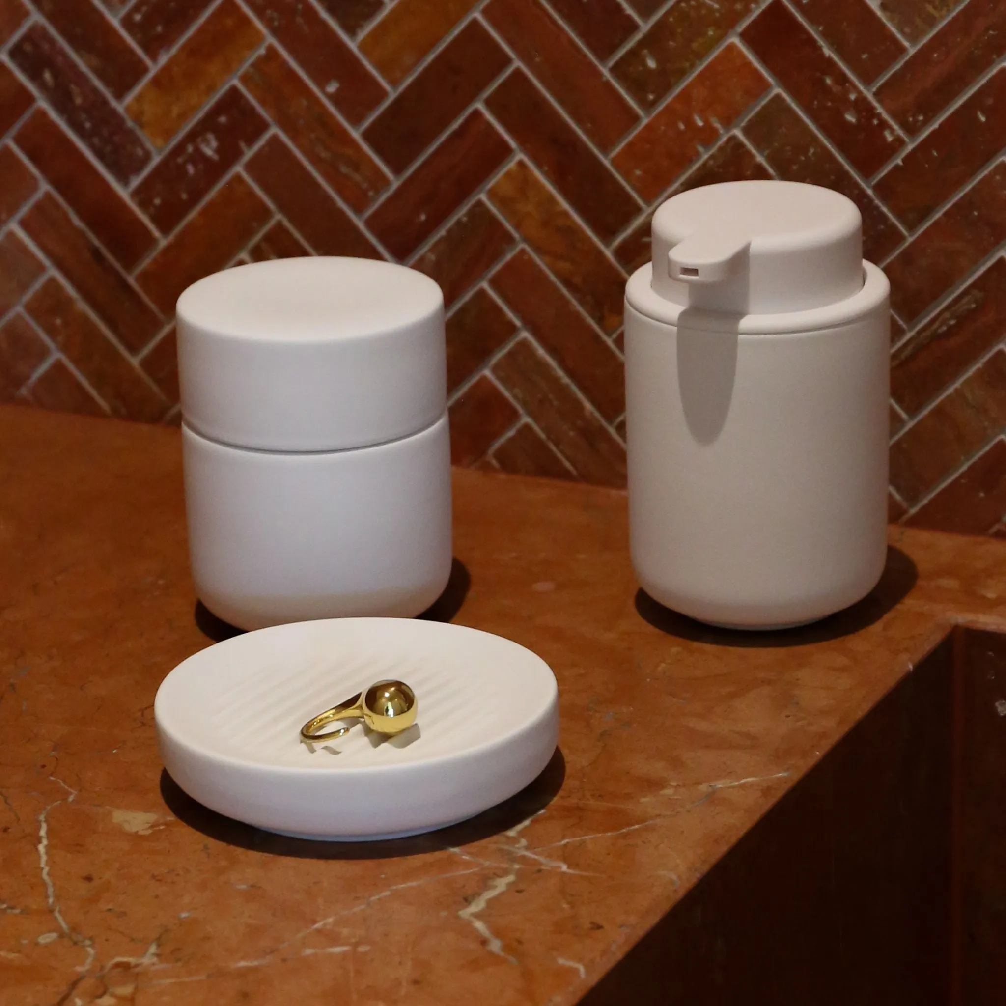 ZONE DENMARK Ume Container/Jar with Lid, H10cm, White