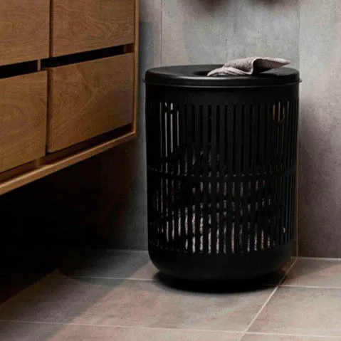 ZONE DENMARK Ume Laundry Basket 60L w/Lid, Black