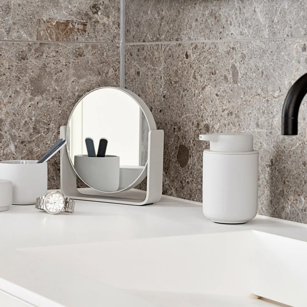 ZONE DENMARK Ume Soap Dispenser 250ml, H12.8cm, Soft Grey