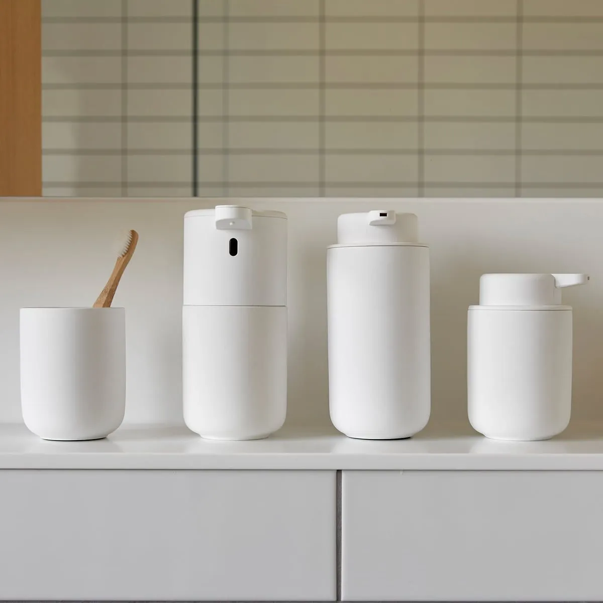 ZONE DENMARK Ume Soap Dispenser 250ml, H12.8cm, White