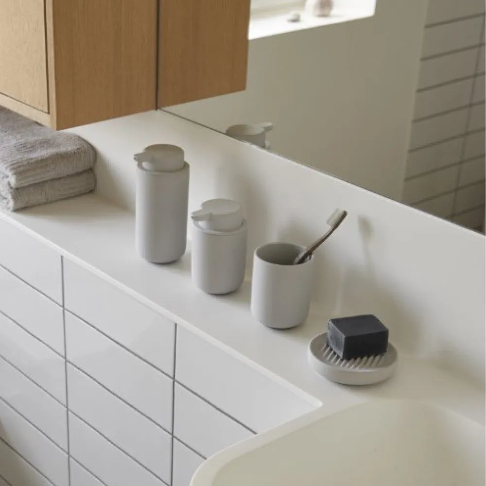 ZONE DENMARK Ume Tumbler/Toothbrush Holder, Soft Grey