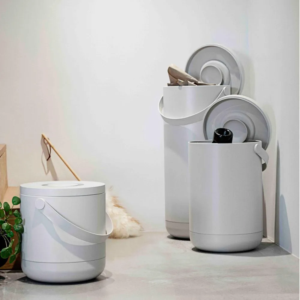 ZONE DENMARK Waste Bin Circular, 35L/H65.5cm, Warm Grey